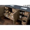 James Martin Vanities Portland 72in Double Vanity Whitewashed Walnut w/ 3 CM Charcoal Soapstone Quartz Top 620-V72-WW-3CSP